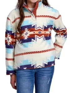 Roper Western Jacket Girls Micro Fleece Cream 03-298-0250-6097 WH - Picture 1 of 2