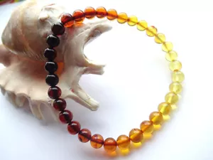Natural Multi-Color Beads BALTIC AMBER BRACELET - Picture 1 of 4