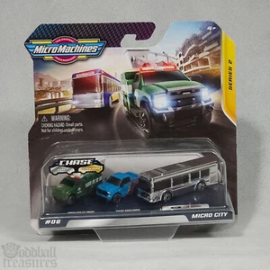 Micro Machines Series 2 NEW Micro City Set RARE Silver Bus #06 - Picture 1 of 2