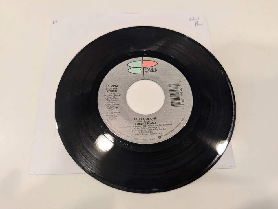 Robert Plant "Tall Cool One / White Clean And Neat" Vinyl 7" Single (EX disc) - Image 1 of 1