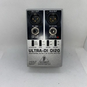 Behringer Ultra-DI DI20 Professional Active 2-Channel DI-Box/Splitter Working - Picture 1 of 8