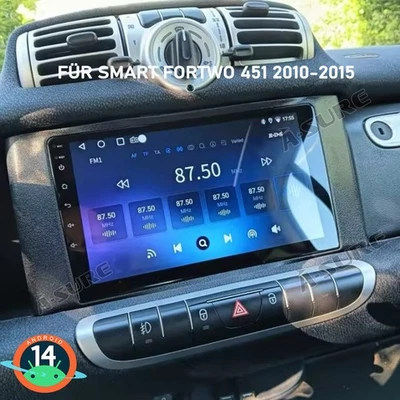 Apple Carplay Android 14 Autoradio GPS Navi WiFi Für Smart Fortwo 451 2010-2015 - Bild 1 von 4