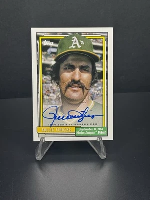 Topps Archives 2022 1992 Topps MLB debut automático Rollie Fingers #72DB-RF Foto 1 de 2