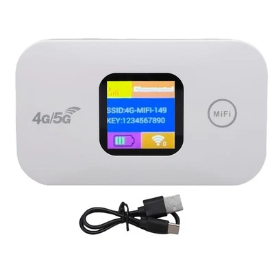 4G Mobile Hotspot Portable LED Display 300Mbps SIM Slot Connect Up To 10 Devices - Image 1 of 4