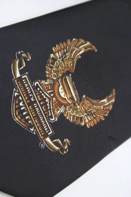 Harley Davidson Tie Engine Eagle Motociclista Negro Ralph Marlin De Colección Años 90 Foto 1 de 4