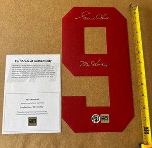 Gordie Howe "Mr. Hockey" Signed Red Jersey Number Certified, Large Estate - Picture 1 of 3