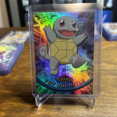 Squirtle 07 Blue Logo Foil TV Animation Edition Topps Pokemon 1999 Holo - Image 1 of 4