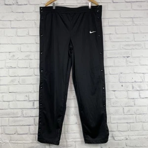Nike Pants Size XL Black Snap Up Basketball Track Breakaway 33" Inseam - Picture 1 of 11