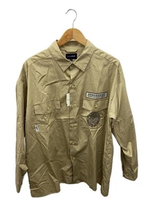 DESCENDENT LONG SLEEVE SHIRT 3 COTTON Beige SOLID Used - Picture 1 of 5