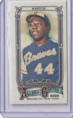 Мини Hank Aaron 2025 Topps Allen & Ginter Mitchell & Ness Back No13 Braves SP - Изображение 1 из 2