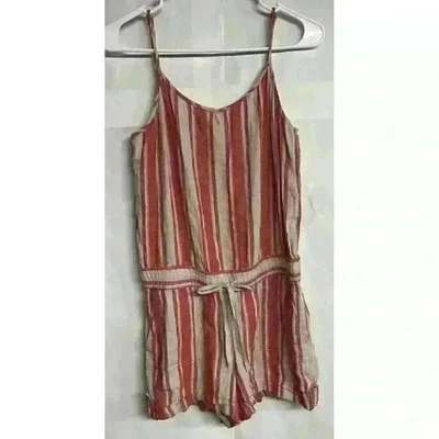 Mono sin mangas Ann Taylor LOFT mezcla de lino a rayas talla 2 Foto 1 de 4