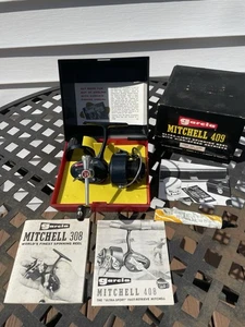 Vintage Garcia Mitchell 409 Spinning Fishing Reel with Box and Papers - Picture 1 of 13