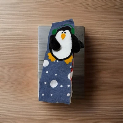 Winter Novelty Penguin  Knee High Socks - Image 1 of 2