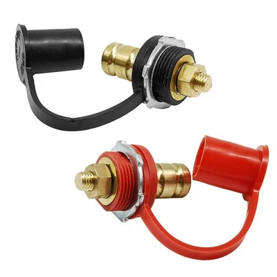 2PCS Battery Charger Post, Remote Battery Terminals 3/8" Stud Battery Jump Post, - Image 1 of 4