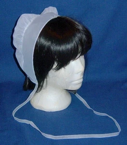 Amish Heart Shaped White Bonnet Prayer Kapp Authentic Pennsylvania Dutch Coverin - Picture 1 of 2