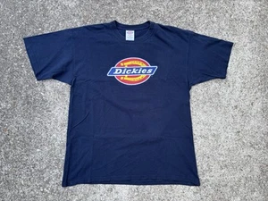 Vintage 90s Dickies Herren XL Shirt Single Stitch Grunge Goth Skate Tee Navy Blau - Bild 1 von 4