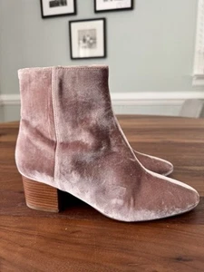 Stivali Talbot's Harlow Blush in velluto con zip laterale taglia 9M - Foto 1 di 8