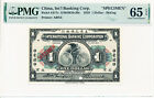 Int'l Banking Corp. China $ 1 1919 Probe Peking PMG 65EPQ