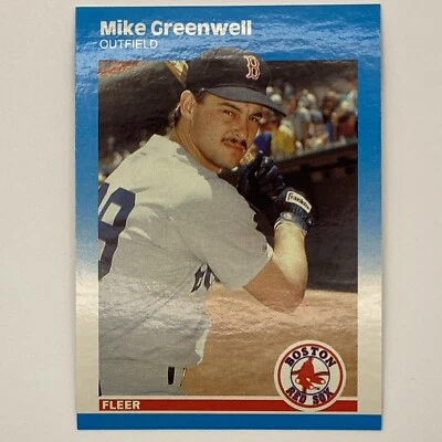 1987 Fleer Update GLOSSY Mike Greenwell Rookie Card #U-37 Mint FREE SHIPPING - Image 1 of 2