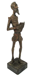 Hand Carved Wooden Figure of Don Quixote OURO Artesania Spain No 870-1 - Picture 1 of 12