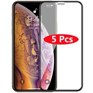 5Pcs Full Cover Tempered Glass Screen Protector for iPhone XS Max XR 11 PRO 7 8 - Photo 1 sur 6