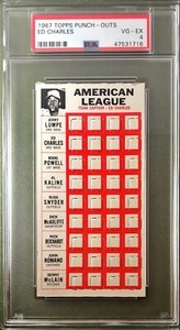 1967 TOPPS PUNCH-OUTS ED CHARLES  PSA 4 KANSAS CITY A'S TEST ISSUE