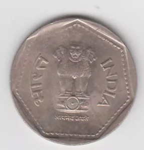 INDIA 1985. 1 Rupee. The Asoka Lion. Security edge. KM # 79.1 - Picture 1 of 2