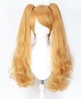 One Piece Charlotte Pudding Cosplay Wig Wig Perruque Orange Long Curly