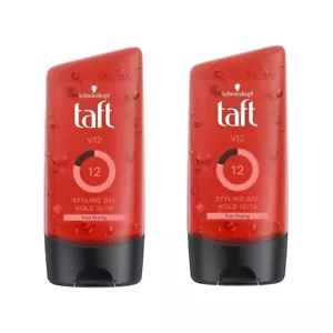 2X150ml Men Gel Hair Schwarzkopf Taft Looks V12 Styling Power Turbo Hold Strong - Picture 1 of 6