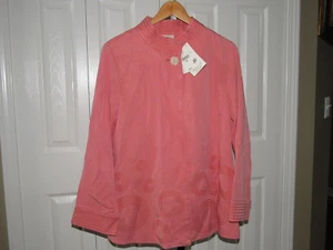 NEU J. Jill 2 Stück Rouge Rosa Tencel Jacke Hose Outfit M 12 Neu mit Etikett - Bild 1 von 6