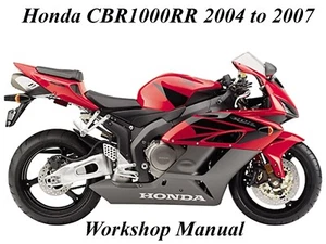 HONDA CBR1000RR 2004 to 2006 WORKSHOP MANUAL - PDF Files - Foto 1 di 2