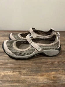 NWOB MERRELL Encore Strap Tan Suede Mesh Mary Janes Air Cushion Women’s 8.5 - Picture 1 of 10