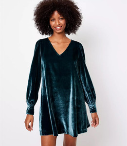 Short Sleeve Velvet Dresses for Women 