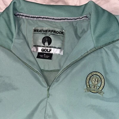 Weatherproof Golf Pullover Medium Green PGA Championship Oakland Hills Windshirt Foto 1 de 4