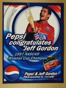 1998 Pepsi-Cola Jeff Gordon Foto Vintage Print Ad - Bild 1 von 1
