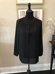 Catherine Malandrino Long Sleeve Tunic, Size L, Black - Picture 1 of 4
