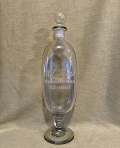 Antigua botella de exhibición de aceite de oliva monje francés antiguo 1910-20, soplada a mano - Imagen 1 de 5