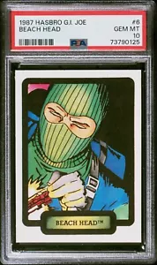 1987 Hasbro G.I. Joe #6 Beach Head - PSA 10 GEM MINT - Pop 1 - Picture 1 of 2