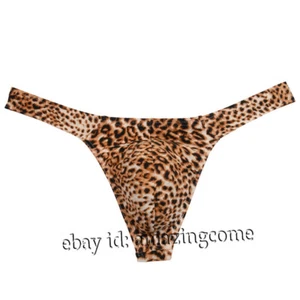 Men Leopard Bikini Thong Underwear Classics G-String Stretchy Jockstrap Tangas - Picture 1 of 10