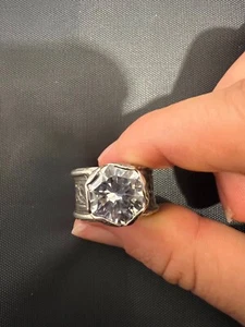 Size 9 3/4 Sterling Ring w/ Wide Band - Designed by Silpade 12 Grams 0807 - Picture 1 of 3
