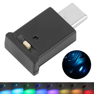 Luz ambiental LED USB 8 colores RGB transformación dinámica ajustable tipo C - Imagen 1 de 12