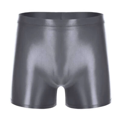 Calzoncillos boxer elásticos brillantes satinados brillantes para hombre Foto 1 de 4