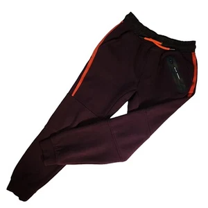 Zara Kids Pants Unisex Size 9 Dark Purple Orange Joggers Drawstring Never Regret - Picture 1 of 15