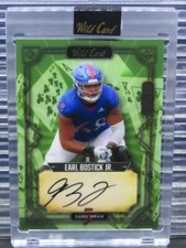 2023 Wild Card 5 Card Draw Earl Bostick Jr Classic Green Foil Auto RC #2/3