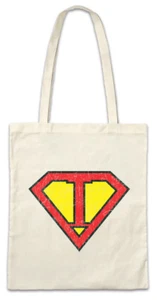 Super I Stofftasche Einkaufstasche Letter Gift Birthday Mother's Day Fun Comic - Picture 1 of 1