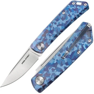 Real Steel Luna TC Folding Knife 2.75" Bohler N690 Steel Blade Titanium Handle - Image 1 of 4