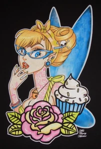 MISS CHERRY MARTINI - LOW BROW & CO - Women's size XL Graphic T-Shirt - Picture 1 of 8