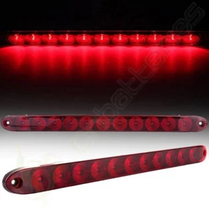 2x 15" 11LED Red Stop Tail Rear Brake Turn Light Bar Sealed Trailer Truck RV 12V - Foto 1 di 6