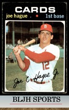1971 Topps #96 Joe Hague St. Louis Cardinals (see pics)(A)