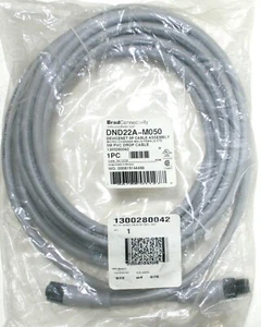Brad Woodhead DND22A-M050 1300280042 Devicenet 5P 5M Drop Cable Male Female STR - Picture 1 of 4